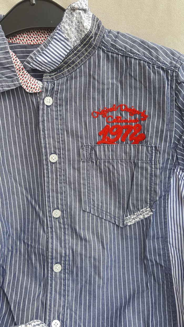 Chemise Catimini rayée bleue 12 ans - photo numéro 2