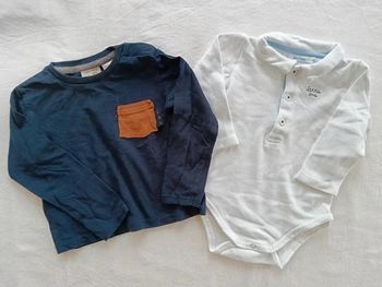 Lot t-shirt + body polo 6 mois