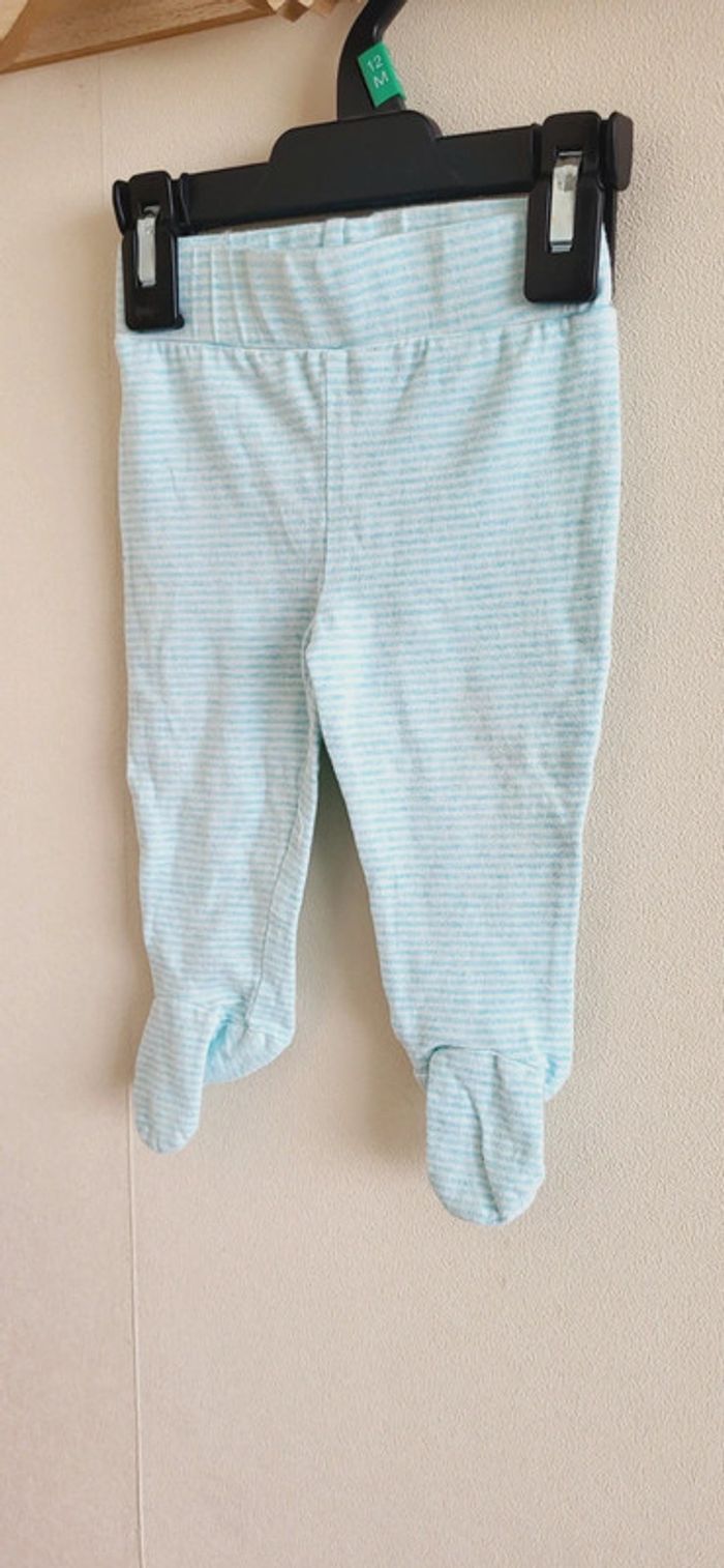 Pantalon pied bleu turquoise 6 mois Zeeman