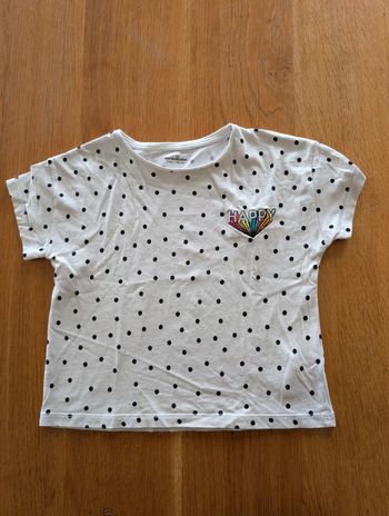 Tee-shirt manches courtes Happy arc en ciel 5 ans fille Verbaudet