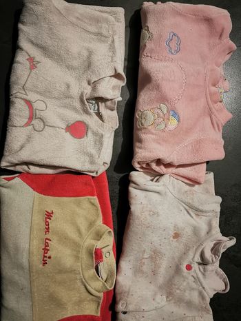 Lot de 4 grenouillères 3 mois