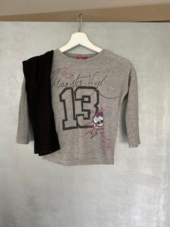 Pyjama Monster High gris et noir taille 5 - 6 ans