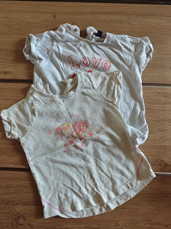 Lots tee shirts bébé fille 24 mois parfait état