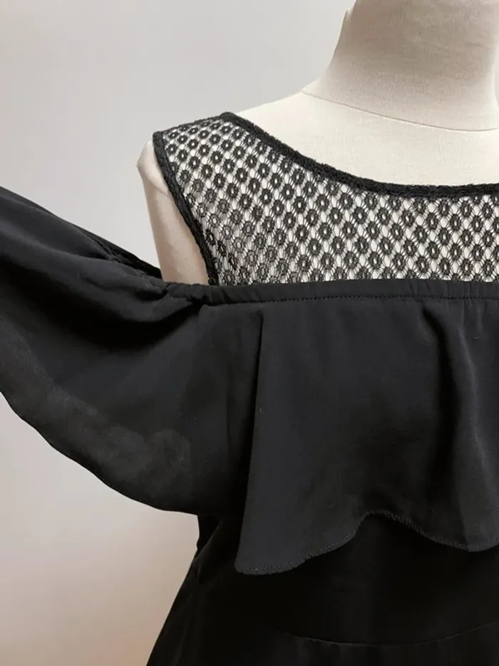 Superbe Robe noire avec dentelle Naf Naf 🌸 42 - photo numéro 2