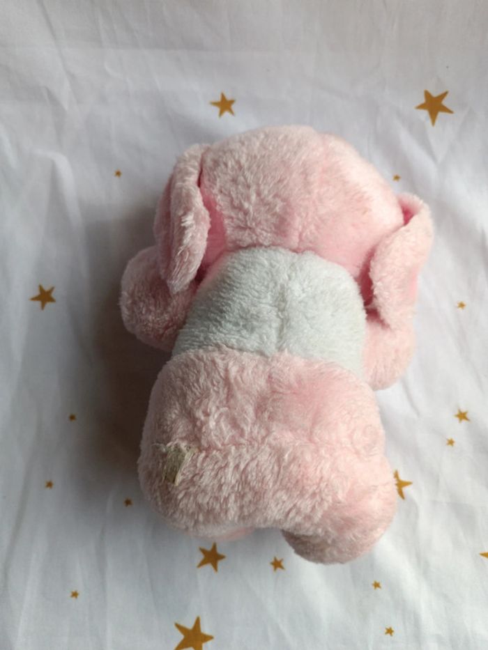 Vintage Doudou peluche plush Teddy chien dog puppy rose pink glace ice cream cône cp - photo numéro 13