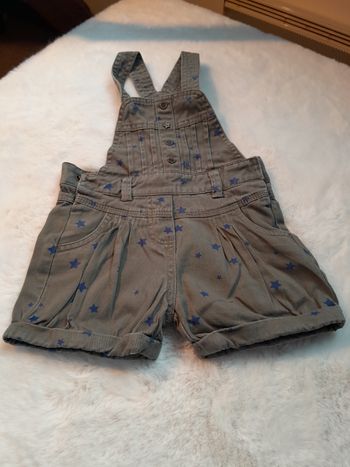 ​ Adorable Salopette-Short Tape à l'œil - 18 Mois (81 cm) - 100% Coton