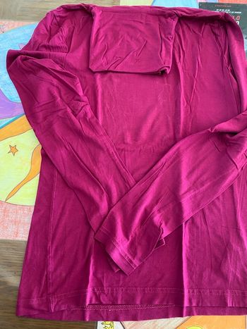 Sous pull col roulé framboise