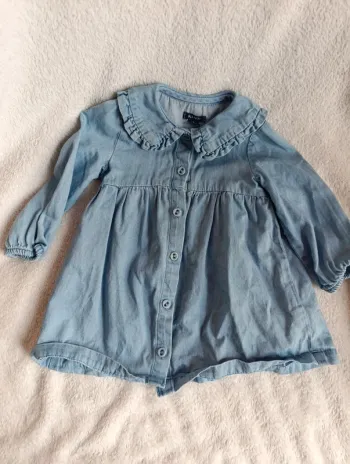 Robe chemise imitation jean , Kiabi 6 mois