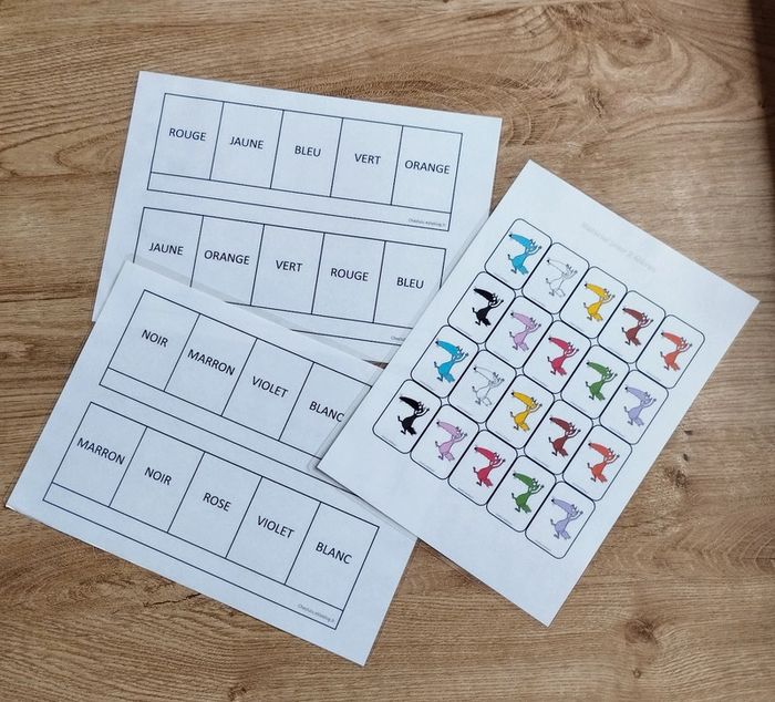 ⭐ Lot de 6 feuilles les couleurs les plastifier #emyfleury_cartes - photo numéro 3