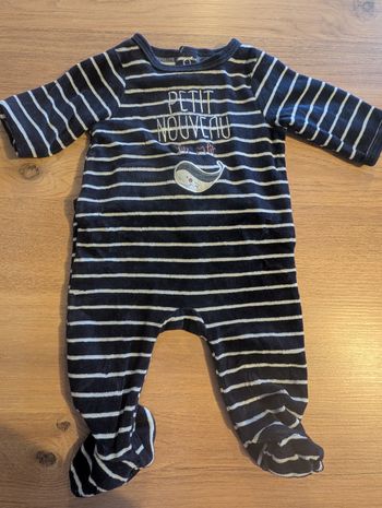Pyjamas Gemo 3 mois "petit nouveau en mer"