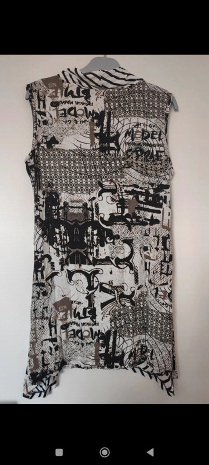 Blouse longue sans manches taille M Jacqueline Riu - photo numéro 2