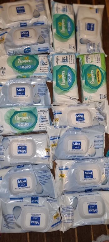17 packets mixa pampers