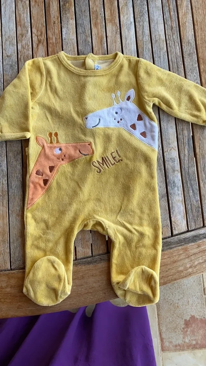 Lot de 4 pyjamas en velours - 3 mois - photo numéro 16