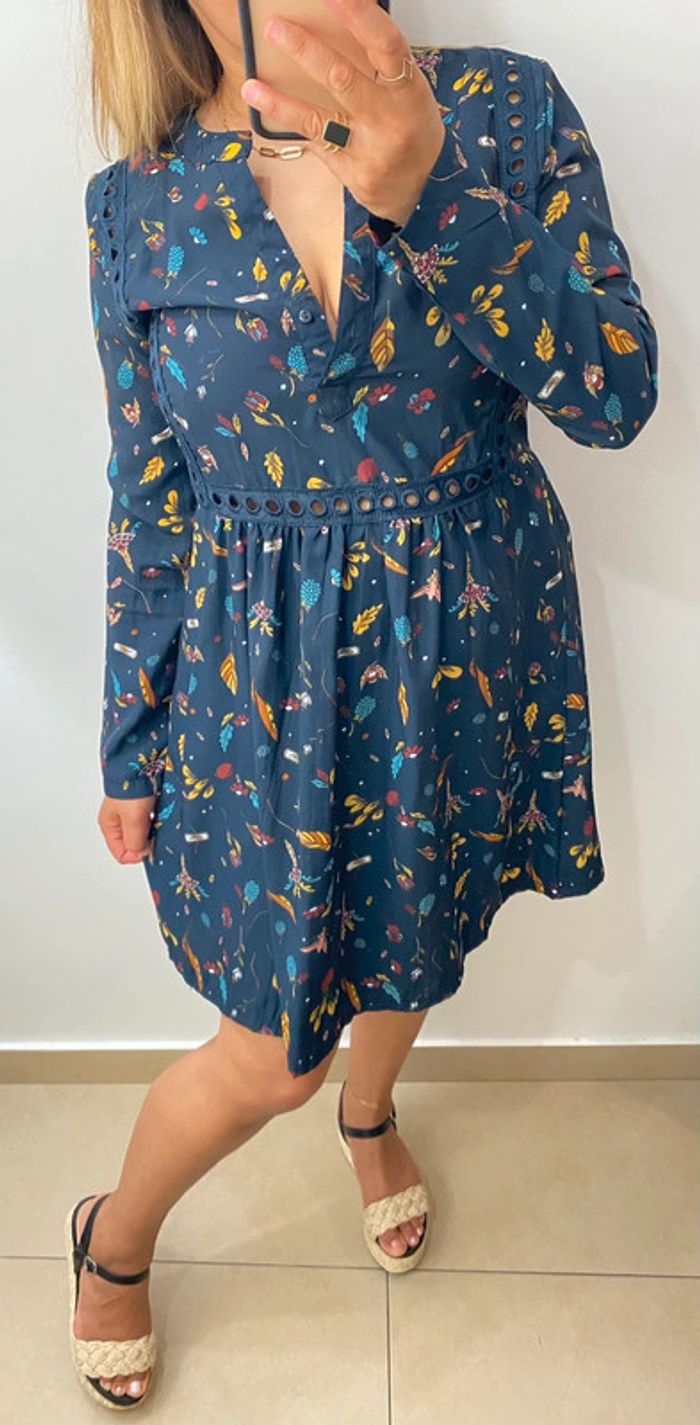 Robe Imprimée Avec Broderie Taille S - photo numéro 7