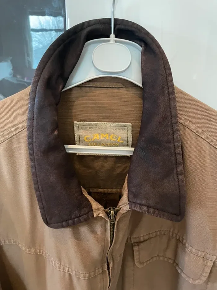 Manteau veste Camel beige homme vintage - photo numéro 4