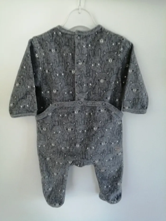Pyjamas velour kiabi gris - photo numéro 6