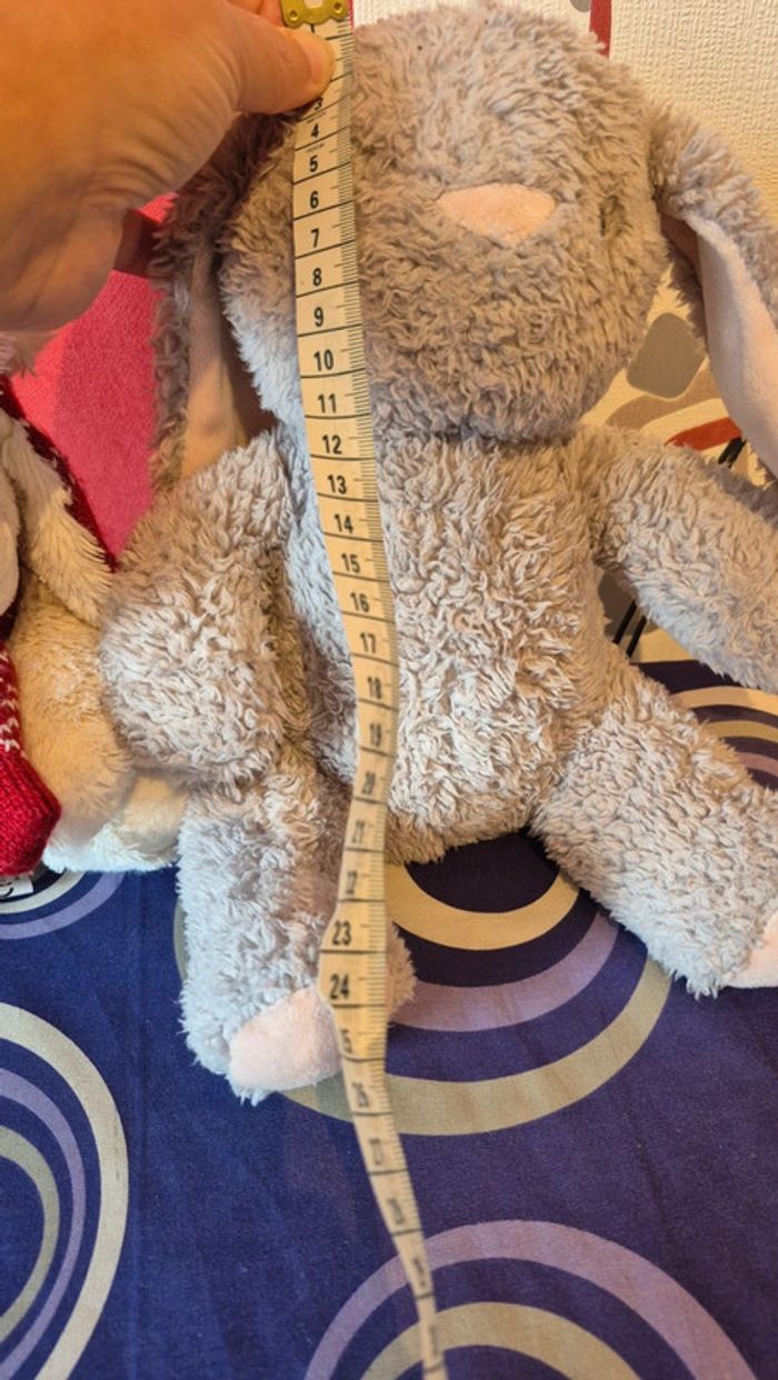 Lot 2 peluche ours et lapin - photo numéro 2