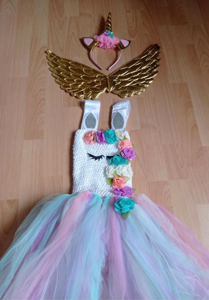 Déguisement licorne bustier blanc 4-5ans