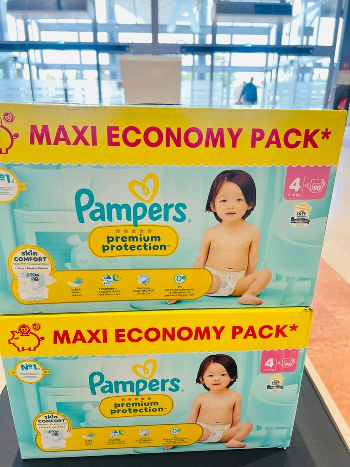 2 packs couche bébé Pampers premium taille 4 - photo numéro 2