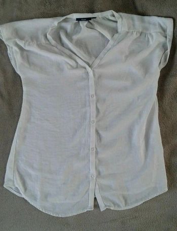Chemise legere femme blanche sans
manches Kiabi taille S