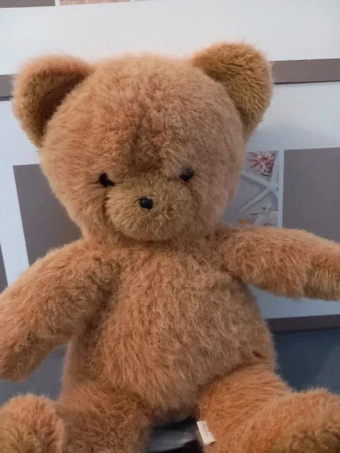 Peluche nounours vintage Boulgom marron clair 42cm - photo numéro 6