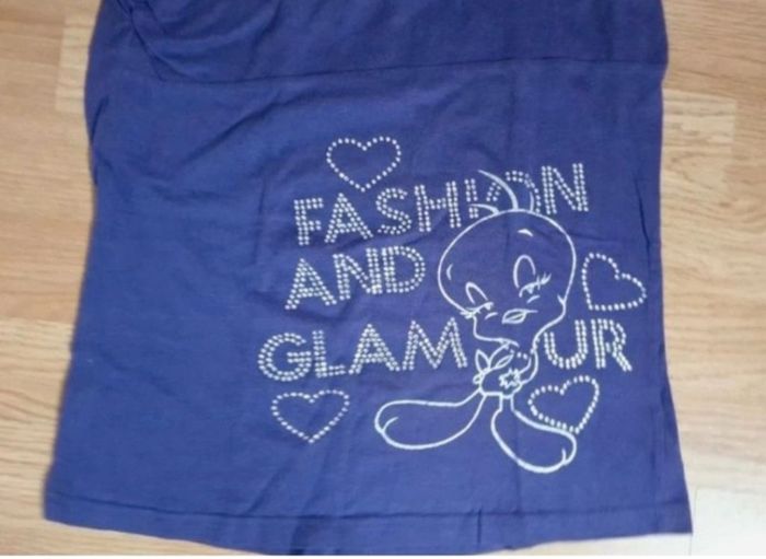 Dos nu "Titi 20 age" violet argenté et strass - photo numéro 3