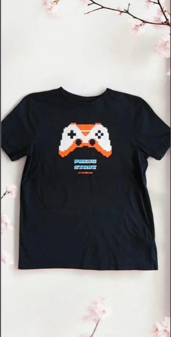 🎀 T-shirt Manette Pixel Art garçon taille S neuf 🎀