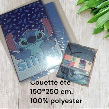 Couette été couvre lit stitch disney