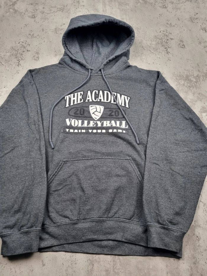 Pull à capuche gris “The Academy Volleyball”, L Hommes - photo numéro 3