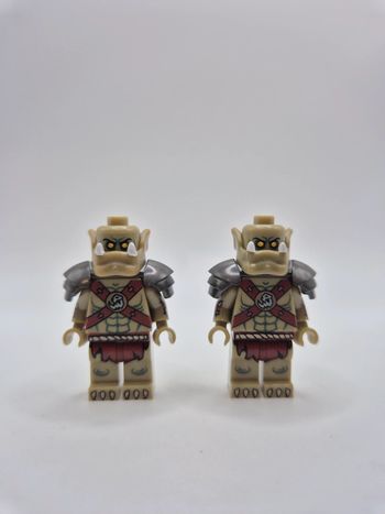 Figurines type lego 2 soldats orcs World Of Warcraft