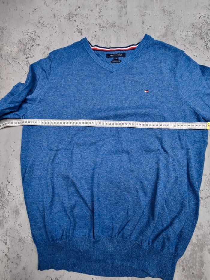 Pull col V Tommy Hilfiger bleu – Taille L Homme - photo numéro 7