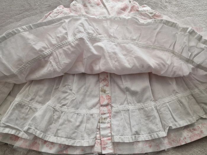 Ensemble 5p (robe, t-shirt, gilet, chapeau) blanc & rose papillons - 12M - Sergent Major (BE) - photo numéro 5