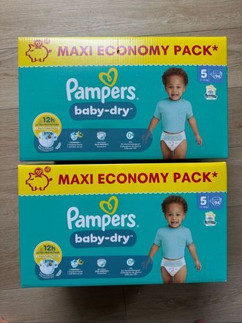 188 couches Pampers baby dry taille 5
