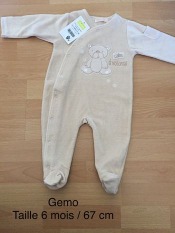 Dors bien beige Gemo Taille 6 mois - 67 cm