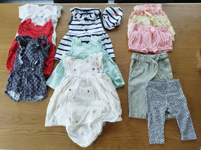 Lots vêtements été bébé fille 6 mois