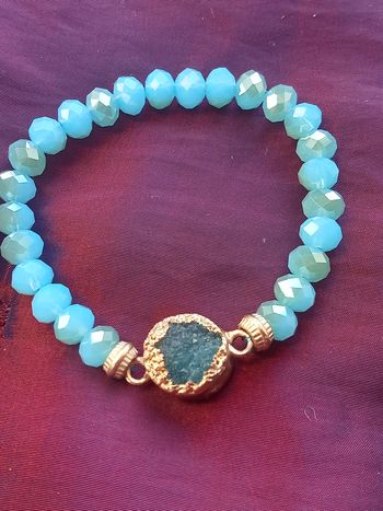 Bracelet souple Aigue marine