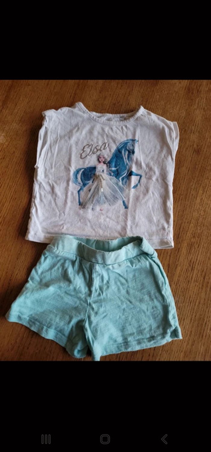 Pyjama short reine des neiges 4 ans