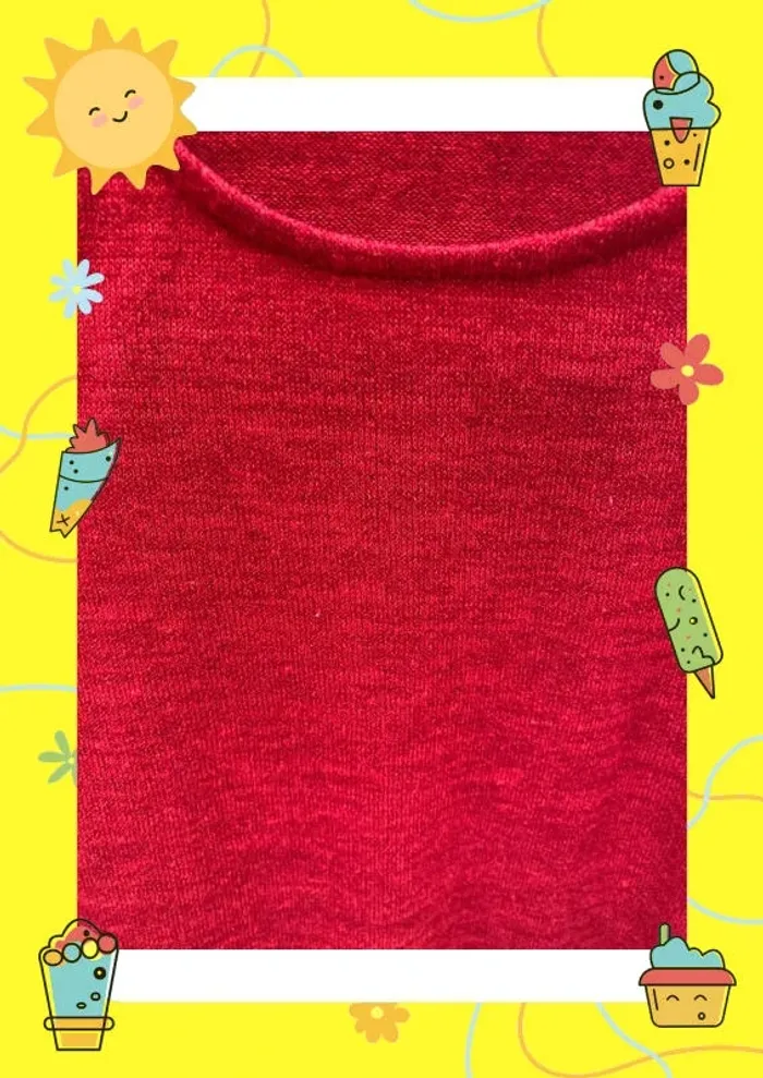 Pull d'hiver rouge Miss Liberto XS 34 - photo numéro 3