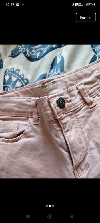 Jean skinny rose 
