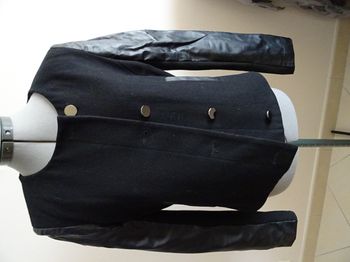 Veste courte noir bi matière Manoukian taille 38