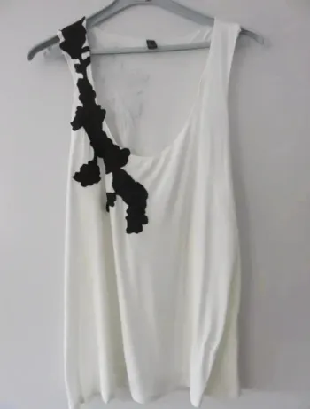 Débardeur femme Vero Moda noir et blanc taille L