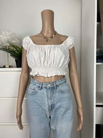 Top été court blanc MD - Taille 36 - Modèle Y2K