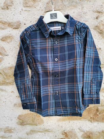 Chemise marine in extenso 4ans
