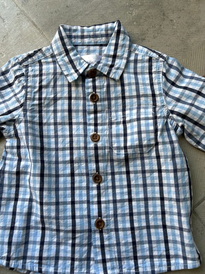 Chemise carreaux bébé 9 mois - photo numéro 2