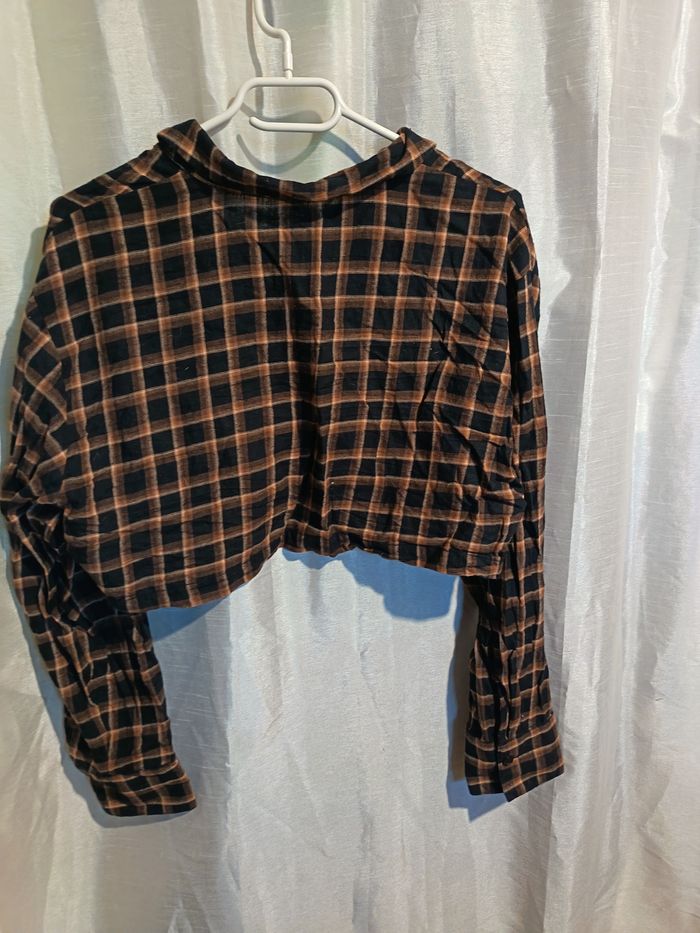 chemise courte marron de H&M 38 réf 72 D19 - photo numéro 3