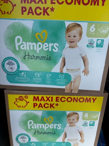 Lot de 2 couche Pampers harmonie t6