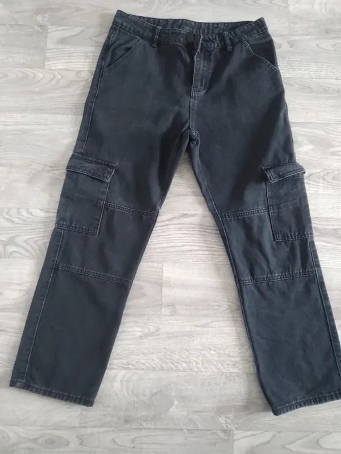 Pantalon noir cargo enfant taille s