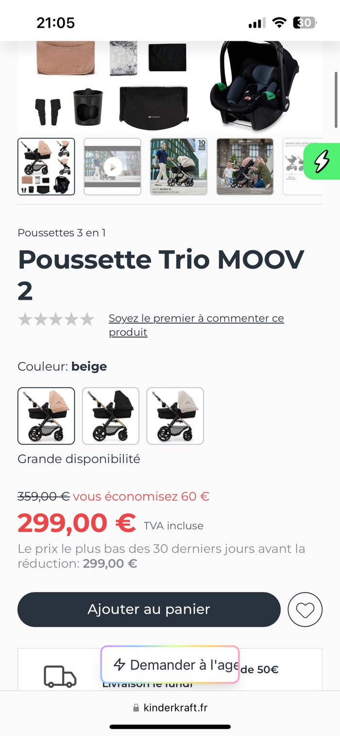 Poussette Kinderkraft Moov 2 - photo numéro 5