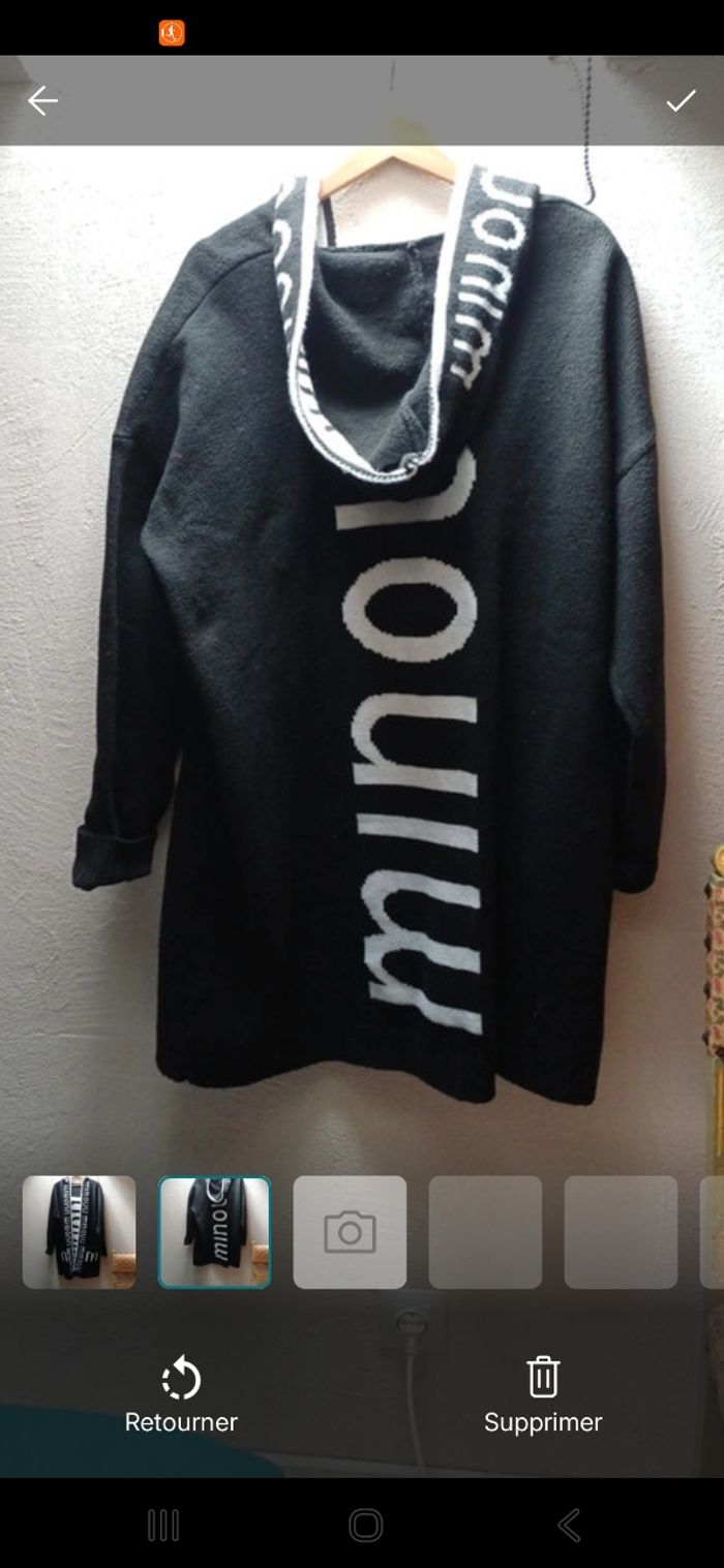 Veste longue en laine - photo numéro 2