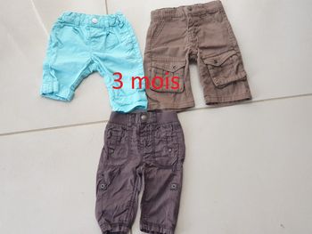 3 pantalons 3 mois 60 cm